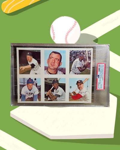 POP 1! 1964 Wheaties Stamps Panel Whitey Ford Ron Santo Boyer PSA 6 None Higher!