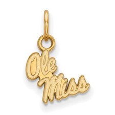 10k Gold LogoArt University of Mississippi Ole Miss Extra Small Pendant