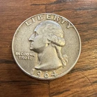 1964-D Silver Washington Quarter Circulated Coin