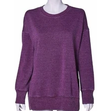 New Womens Bobbie Brooks Athleisure Sweatshirt Top MEDIUM Long Sleeve NWT 