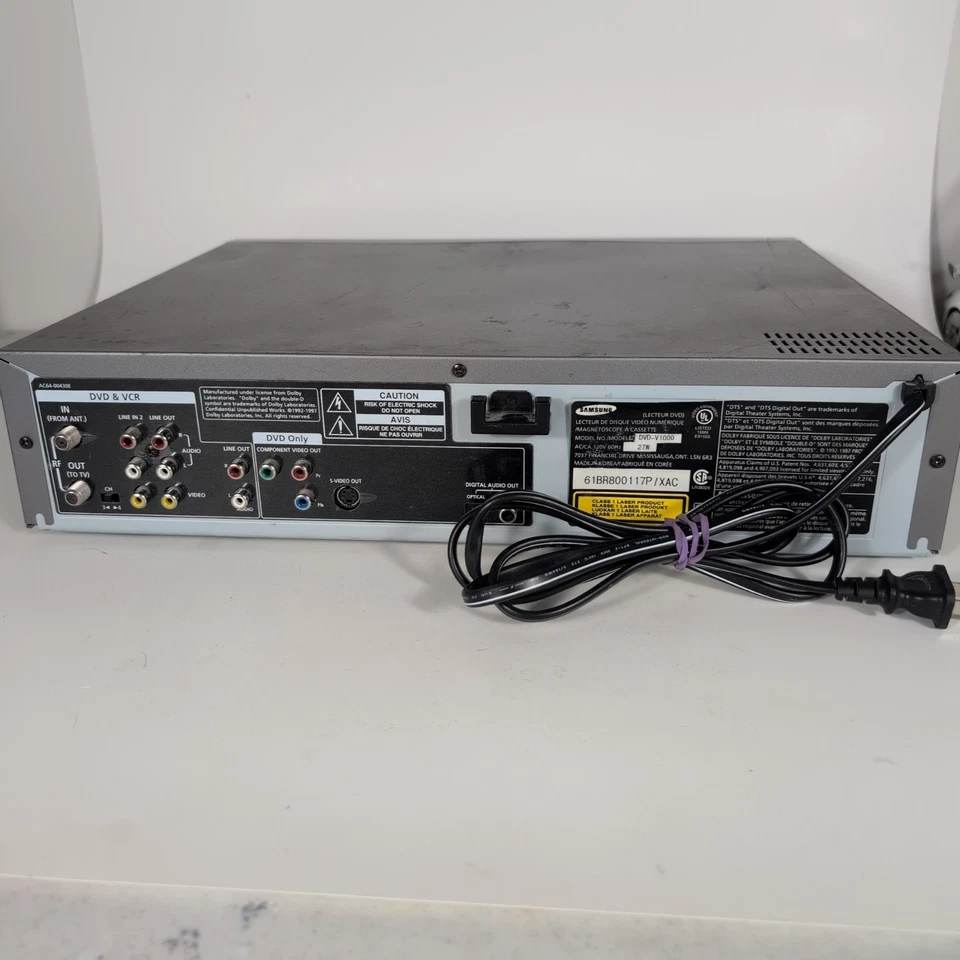 Медиаплеер комбинированный кассетный Samsung DVD-V1000 DVD VHS протестирован рабочий подарок - Изображение 2 из 4