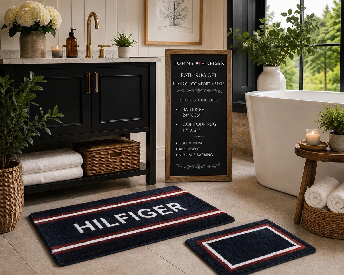 Tommy Hilfiger Bath Mats, Rugs & Toilet Covers for sale | eBay
