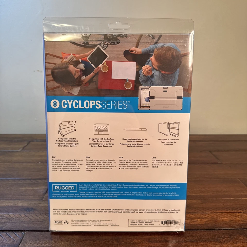 NEW - Trident Microsoft Surface 3 Cyclops Series Case - CY-MSSF03-BK000 - Black - Image 2 of 2