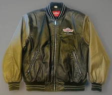 STREET MACHINES LIFE MEMBER BLACK AND GRAY LEATHER JACKET EXCLUSIVE MENS MEDIUM