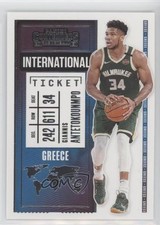 2020-21 Panini Contenders International Ticket Giannis Antetokounmpo #20 0y6s