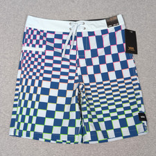 Vans Board Shorts Boys 28/16 Skewed Checkerboard Swim Trunks New