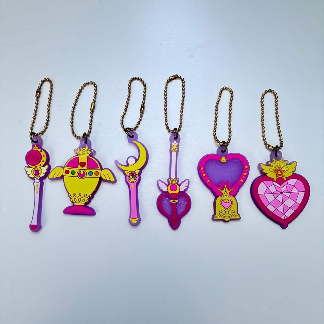 Sailor Moon Gacha  Maiden assortment D Prize Mini Charm Rubber (6 pcs) MIB