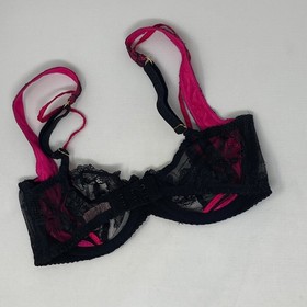 Agent Provocateur Maddy Black Fuchsia Bra 32D New