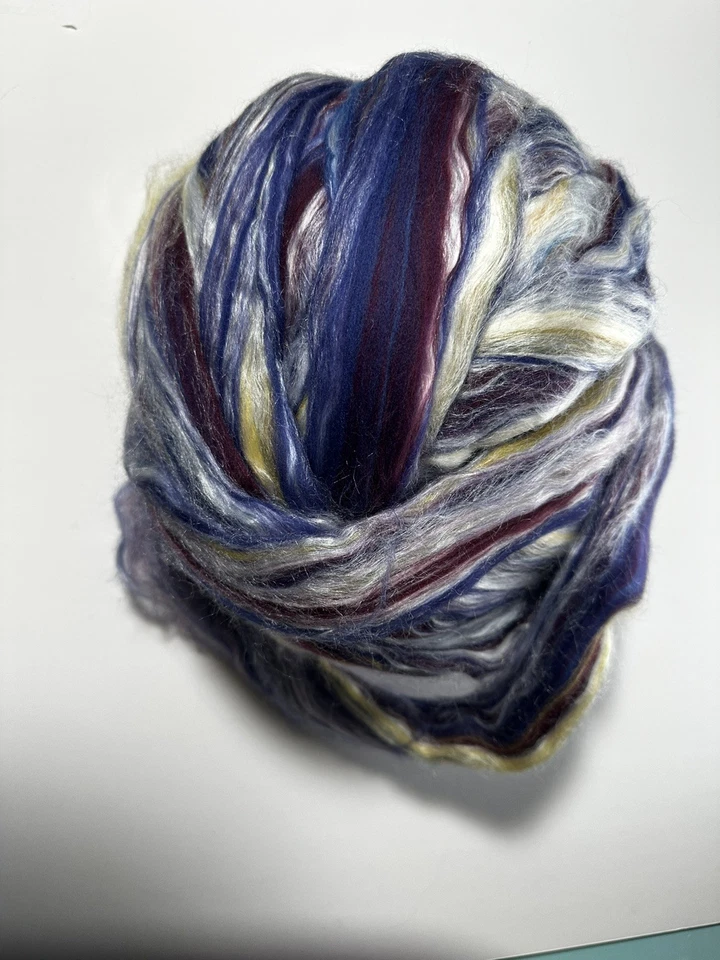 Ashland Bay Wool Roving Fiber purple/multi to Felt or Spin Approx 12 Oz - Image 3 of 4