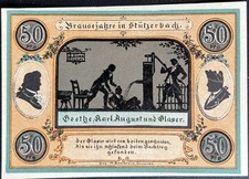 50 Pfennig Stützerbach 1921 buono denaro di emergenza 16.03.b