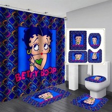 Print Betty Boop Cartoons Shower Curtain Waterproof Shower Curtain Sets