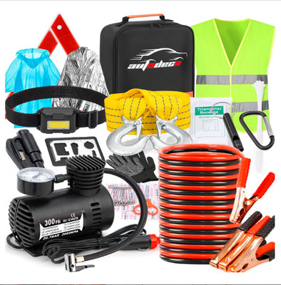 Car Roadside Emergency Kit, Car Safety Kit Portable Vehicle Kits for Emergenc...