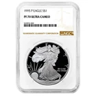 1995-P Proof $1 American Silver Eagle NGC PF70UC Brown Label