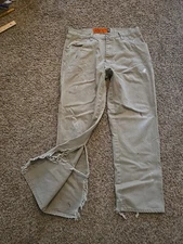 Jesse James Workwear 12 Oz Utility Carpenter‎ Pants Mens Size 33x32 Destroyed 
