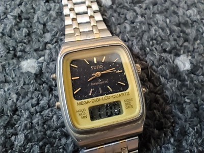 Hybrid Uhr ( Turo Japan ) Seltener Timer , Turo Mega-Digi-LCD-Quartz