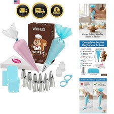 120-Piece Piping Bags and Tips Set with 100 Disposable Bags for Decorating  ...