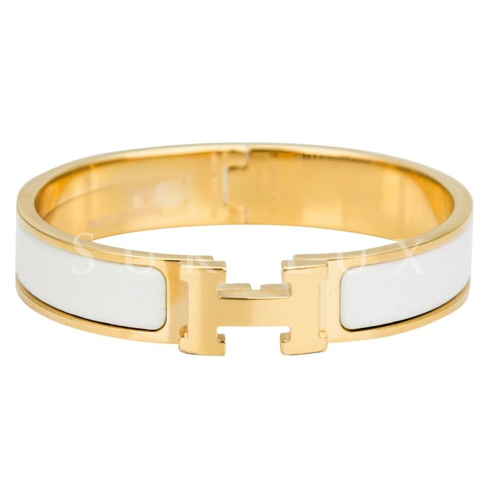 Hermes Clic H Bracelet. Narrow bracelet in enamel… - image 1