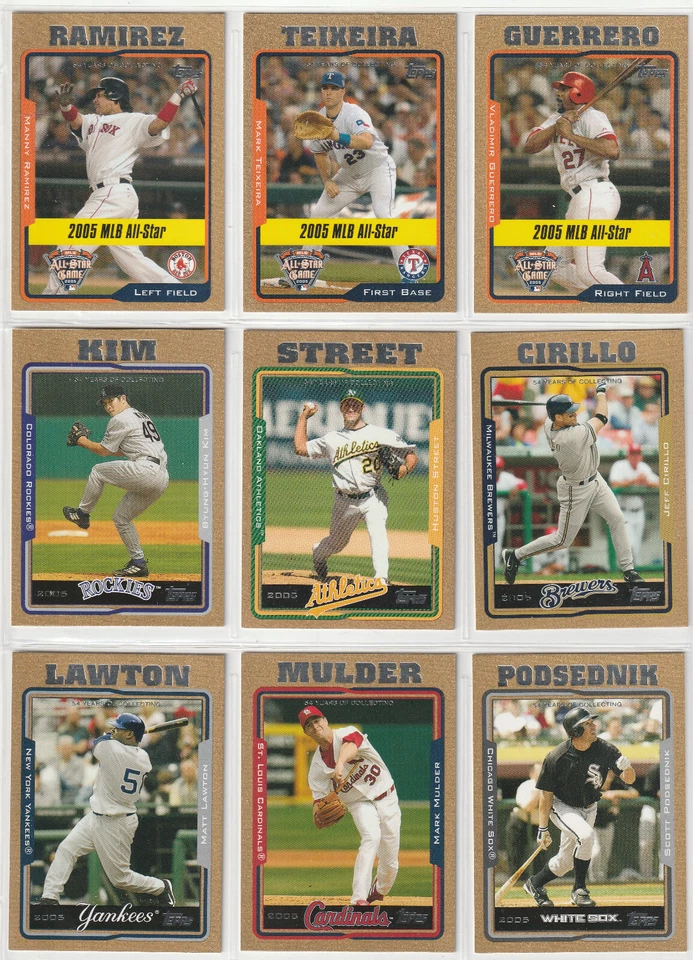 2005 TOPPS GOLD BORDER UPICK RANDY JOHNSON LaROCHE SOSA DREW BARTOLO GUERRERO - Image 3 of 4