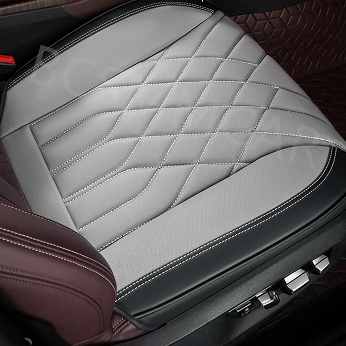 Car Cushion Cover Seat Protector PU Leather Front Chair Pad Interior Accessories