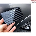 New ListingStainless Steel Car Flag Emblem 5x3 Black Uv Resistant Durable Weatherproof
