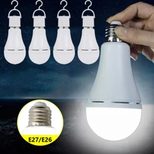 4Pcs LED Rechargeable Emergency Light Bulb 12W Equivalent 1200mAh Battery Backup