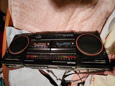 Ghetto Blaster Philips D8334 TANDEM – Vintage, Pour Pièces Ou Réparation (ne Fonctionne Pas)