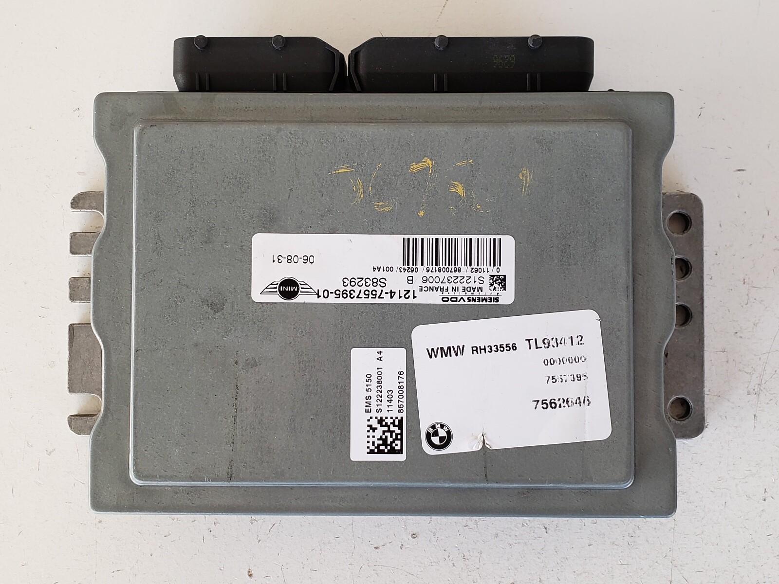 02-06 Mini Cooper 1214-7557395-01 Computer Engine Control ECU ECM  