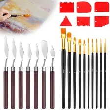 23 PCS Palette Knife Paint Brush Scraper Set for Oil Acrylic Painting Art Craft