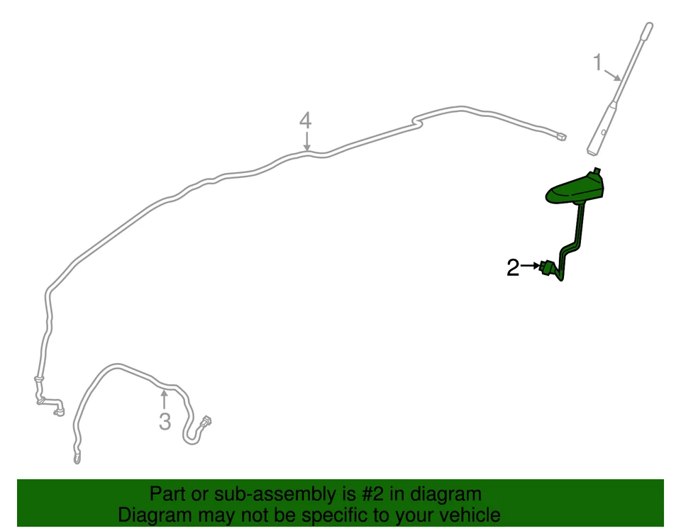 Genuine GM 2016-2022 Chevrolet Trax High Frequency Antenna Assembly 42758502 - Изображение 4 из 4