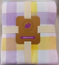 Create Decorate Celebrate Fabric Tablecloth Easter Check Large Hunt 60x102