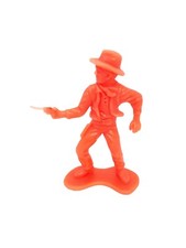 Vintage 1960's TIM MEE TOYS 5  Large Red Plastic Cowboy Gunfighter