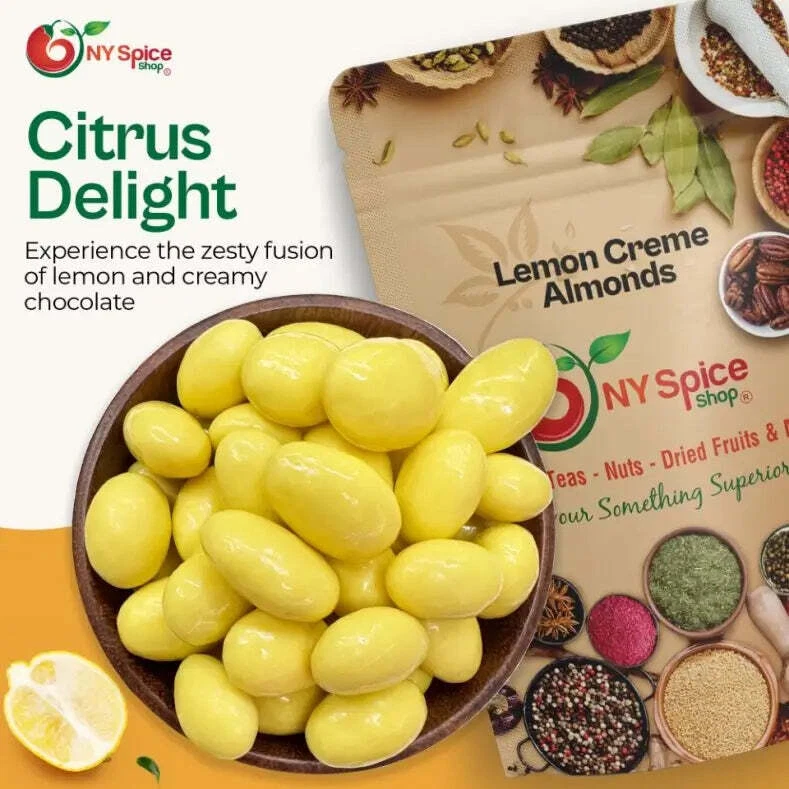 Lemon Creme Almonds - Chocolate Candy - by NY Spice - FREE SHIP - Image 4 of 4