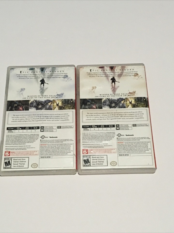 Skyrim Nintendo Switch Limited Print Alternate Covers GameStop ...