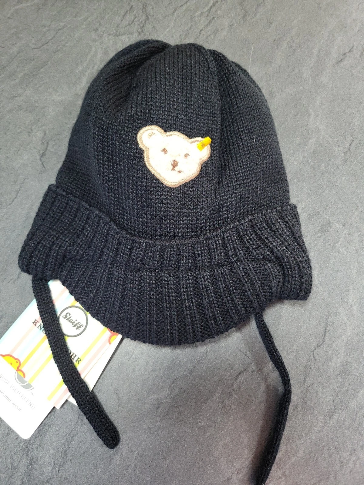 Steiff Baby Boys Wool Rich Peaked Hat, EU Size 39 UK 0-1 Months Newborn RRP £30
