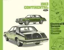 1983 Lincoln Continental Electrical Vacuum Troubleshooting Manual