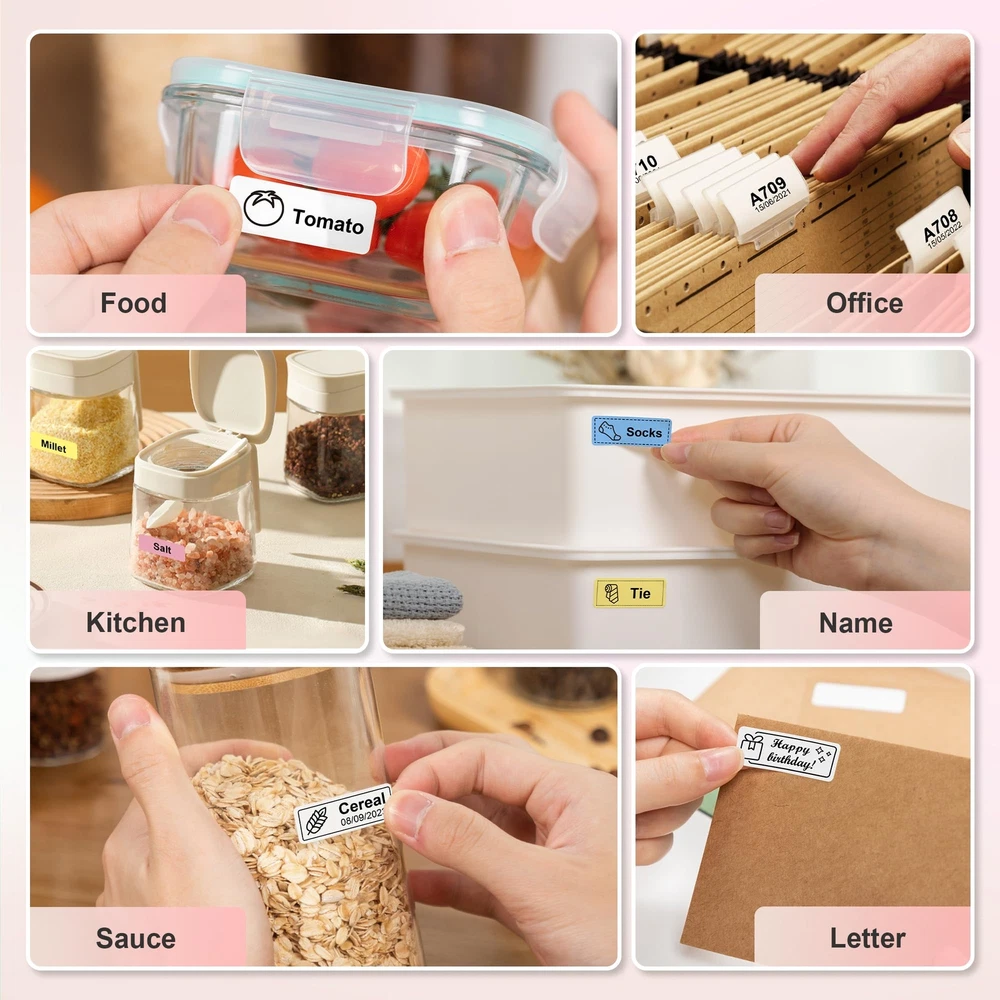 Bluetooth Label Maker Machine P21 with Wireless Mini Label Printer and Tape