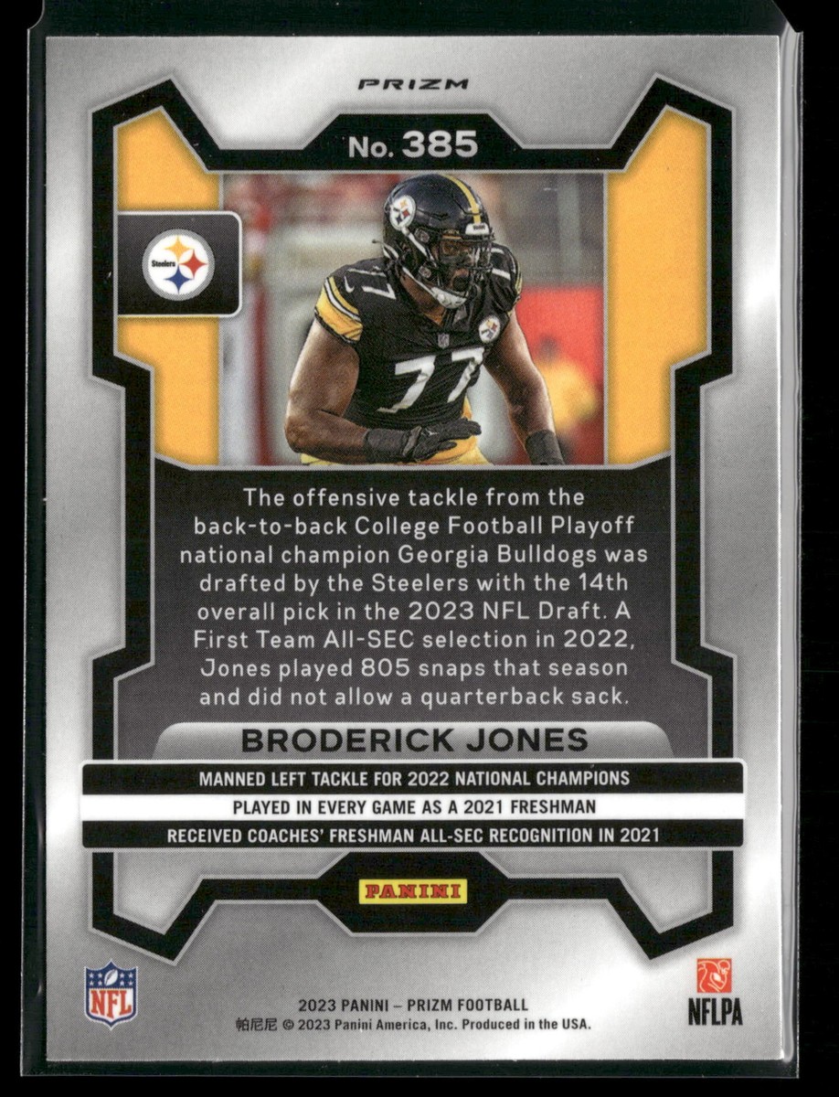 2023 Panini Prizm #385 Broderick Jones Orange Lazer RC | eBay