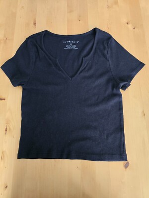 Ladies Eye Candy short sleeve shirt V neck cotton blend Sz: Extra Large XL