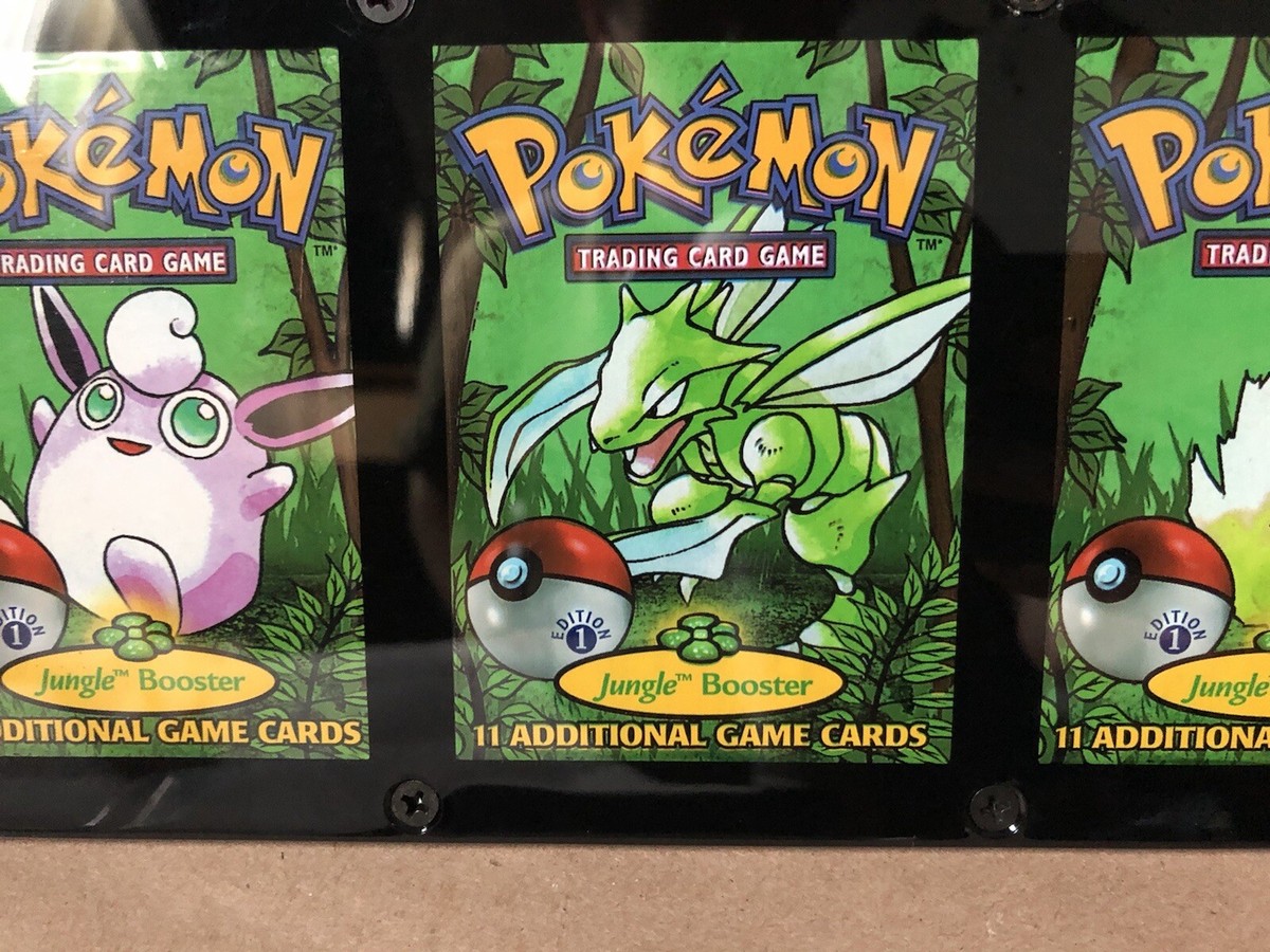 Framed Pokemon Jungle 1st Edition Empty Booster Pack Set | eBay