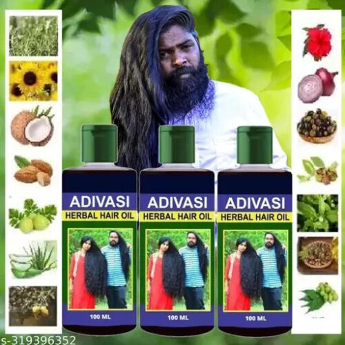 Aceite herbal para el cabello Adivasi BHRINGRAJ, PARA CABELLO LARGO Y BRILLANTE, aceite para pérdida de cabello - Imagen 1 de 2