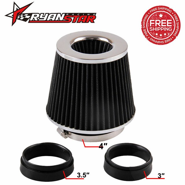 3 3.5 4 Inch Air Filter Inlet High Flow Ram Cold Round Cone Universal