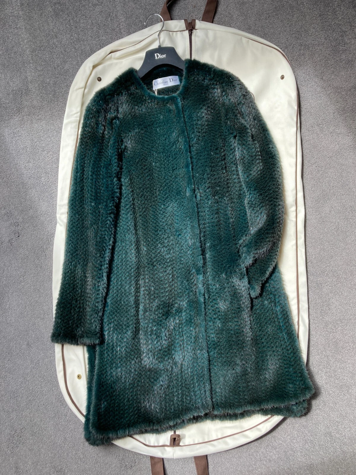 Dior — NEW £16,900 CHRISTIAN DIOR KNITTED MINK FUR COAT NAVY BLUE IT40 JACKET