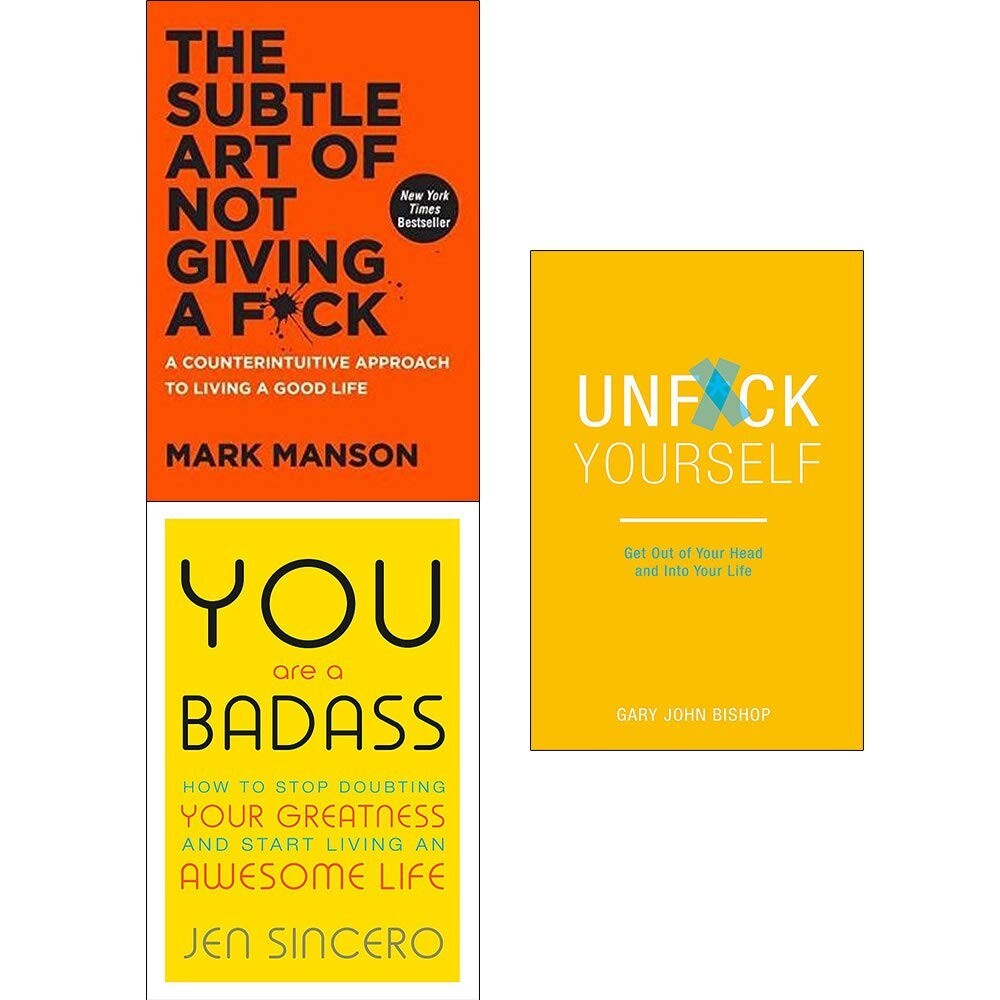 Subtle art of not giving a fck, you are a badass, unfck yourself 3 Books Set NEW