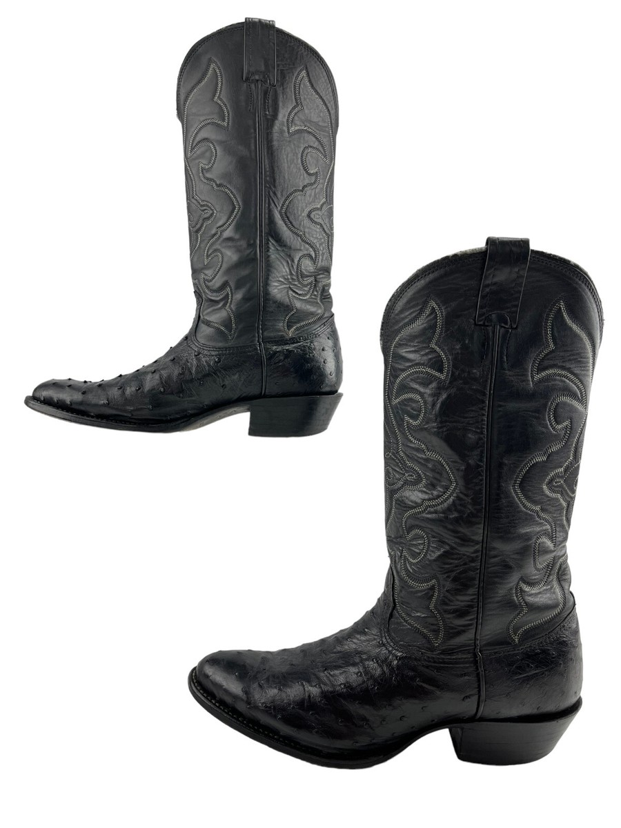 Larry Mahan Men\'s Ostrich Cowboy Boots Larry Mahan Ostrich Cowboy Boots 12 Men main image 2