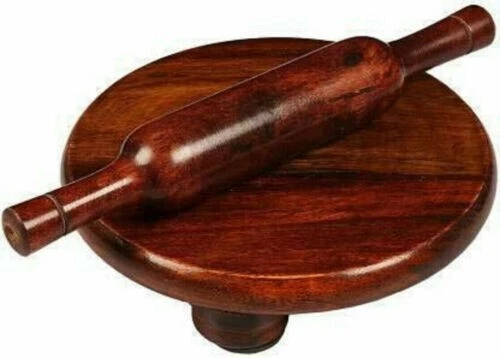 Wooden Sheesham Chapati Maker Daily Use Chakla Belan Set Roti Roller/Rolling Pin