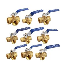 Ball Valve Female 3-Way T/L Port Lever Handle 1/4" - 1" NPT Made Of Forged Brass