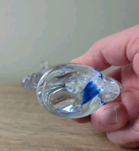 V.Nason & C Murano kristallklar/blau Kunstglas Pferdekopf Skulptur Schachritter - Bild 11 von 11