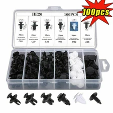 100x Clips for Hole Plastic Rivets Retainer Fender Bumper Push Pin Fastener