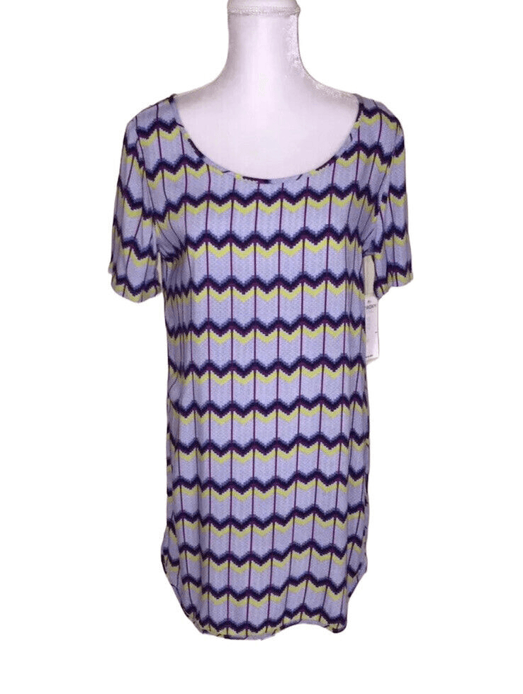 Abito Roxy Retro Fila Manica Corta Cambio Blu Zig Zag Dakota Geo Taglia XS NUOVO