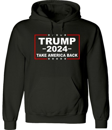 Donald Trump 2024 Take Back America Politics Unisex Hoodie Sweatshirt Pullover - Picture 5 of 13